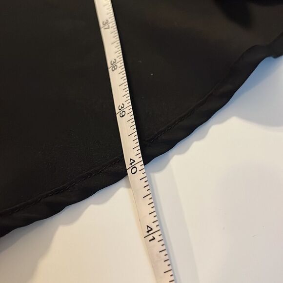 Truth black sleeveless hi-lo dress semi sheer fabric buttons to waistband sz M - Picture 14 of 14